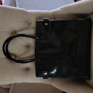 Vintage Gucci Black Patent Leather Tote/Satchel